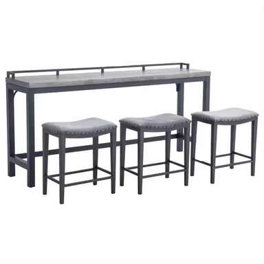 With its sleek design and expert craftsmanship, this pub set combines both style and comfort.